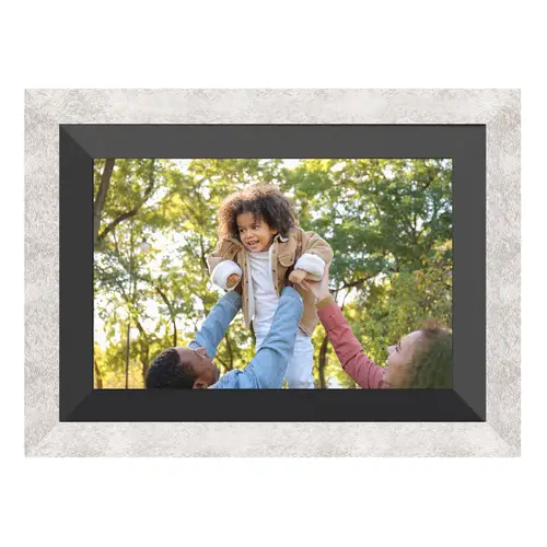 Braun DigiFrame 10B WiFi grau+schwarzes Passepartout, digitaler Bilderrahmen