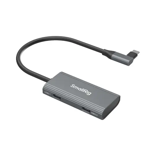 SmallRig 4598 USB-C Hub 4-in-1 PD 100W / USB-C 3.1/USB-C 2.0 mit Audio Adapter x2