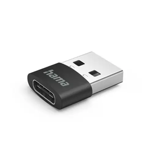 Hama USB-C Adapter, USB-A Stecker und USB-C Buchse ohne Kabel