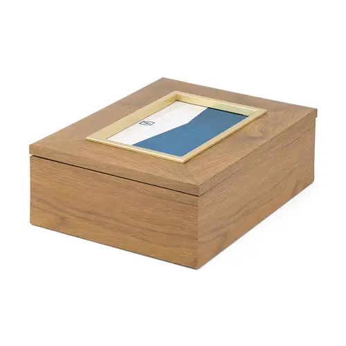 Zilverstad Marseille Aufbewahrungsbox braun/goldfarben aus Holz