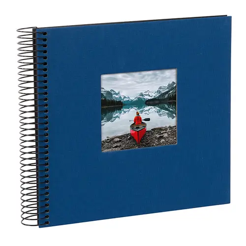Goldbuch Bella Vista 20x20 cm, 40 schwarze Seiten, blau, Spiralalbum