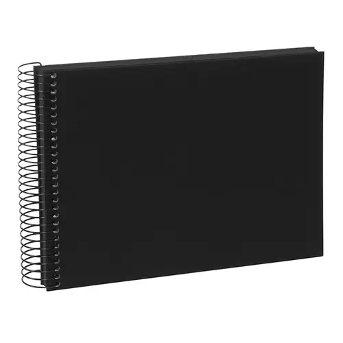 Goldbuch Bella Vista 24x17 cm, 40 schwarze Seiten, schwarz, Spiralalbum