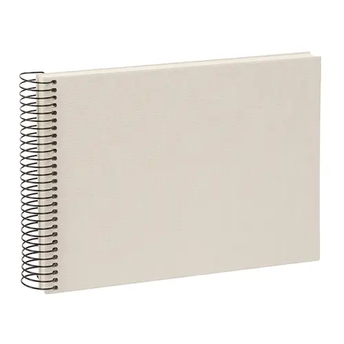 Goldbuch Bella Vista 24x17 cm, 40 weiße Seiten, sandgrau, Spiralalbum