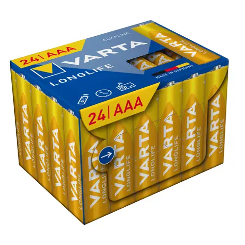 Varta Longlife Micro AAA CUBE24 Batterie plastikfrei