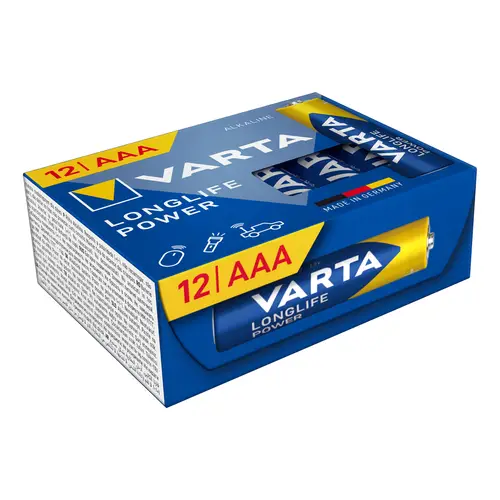 Varta Longlife Power Micro AAA CUBE12 Batterie plastikfrei