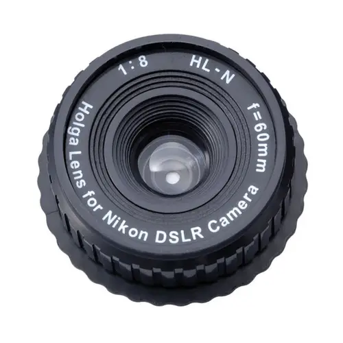 HOLGA 8/60 mm MF Nikon F-Mount, Objektiv für Nikon (D)SLR Kamera