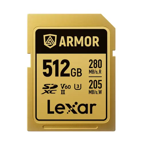 Lexar Armor Pro Gold 512 GB SDXC V60 (280/205 MB/s) Speicherkarte
