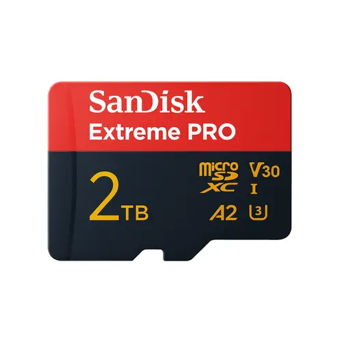 SanDisk Extreme PRO 2 TB 200 MB/s micro SDXC UHS-I, U3, V30, A2, C10 +SD Adapter