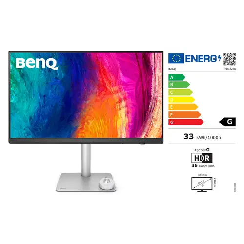 BenQ PD3226G 81,28 cm (32') silber 4K 144Hz Monitor für Designer"
