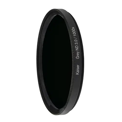Kaiser Graufilter ND3,0/1000x, 58 mm inkl. Adapter 55 mm + Tuch + Tasche