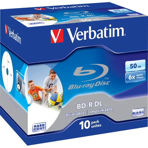Verbatim BD-R DL 50 GB InkJet JC 10er (1-6x)