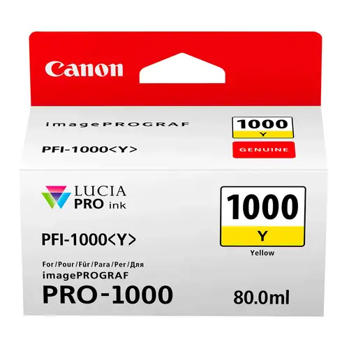 Canon PFI-1000Y gelb 80ml Tinte für Canon imagePROGRAF PRO-1000