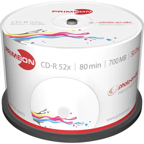 Primeon CD-R InkJet 50er Spindel 2761105