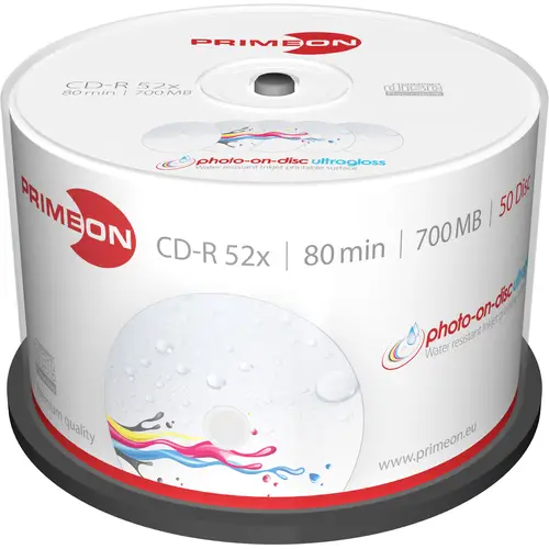Primeon CD-R InkJet 2761109 50er Spindel