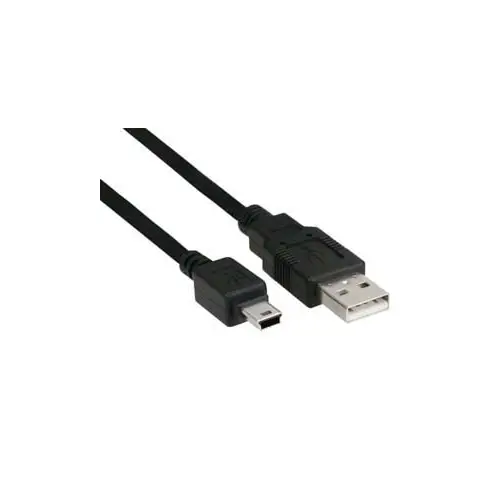 InLine USB-A an mini USB-B Kabel 1 m schwarz