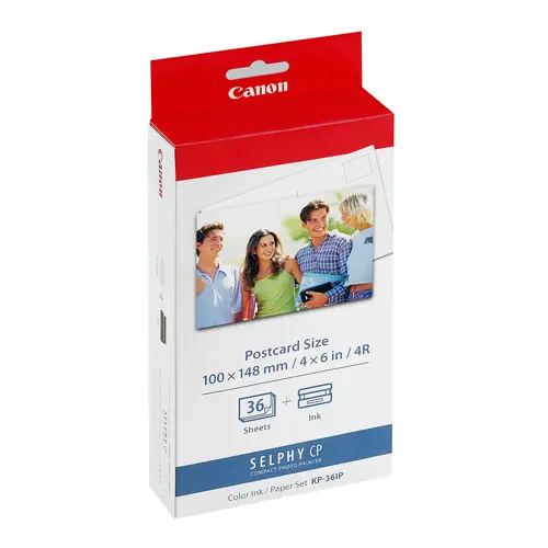 Canon KP-36 IP Papier + Farbband für 36 Ausdrucke der Drucker Selphy CP-Serie