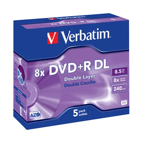 Verbatim DVD+DL 8x, 5er Jewelcase