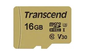 Transcend 16GB microSDHC-Karte 500S UHS-I U3 V30 95/60MB/s m. Adapter