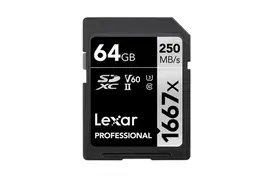 Lexar 1667x SDXC 64 GB, C10, U3, V60 Professional Speicherkarte