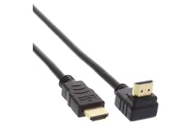 InLine HDMI-A auf HDMI-A gewinkelt Kabel 7,5m, schwarz, High Speed Ethernet