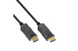 InLine HDMI AOC Kabel, 8K4K, 25 m, Ultra High Speed HDMI Kabel, schwarz