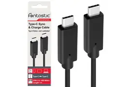 Fontastic Essential USB Typ-C>USB-C sw Datenkabel, 2 m