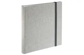 Hama Tessuto 30x30 cm grau Buchalbum mit 60 weißen Seiten
