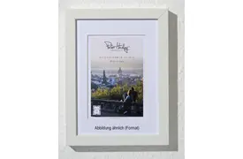 Peter Hadley Andria 24x30 cm weiß, mit 15x20 cm Ppt. (kalt-weiß), MDF-Rahmen