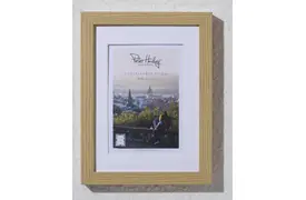 Peter Hadley Andria 13x18 cm eiche, mit 9x13 cm Ppt. (kalt-weiß), MDF-Rahmen