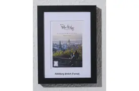 Peter Hadley Andria 15x20 cm schwarz, m. 10x15 cm Ppt. (kalt-weiß), MDF-Rahmen