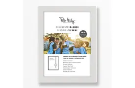 Peter Hadley Amalfi A4, weiß, Holzrahmen