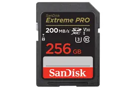 SanDisk 256 GB SDXC ExtremePro 200MB/s V30 UHS-I U3, Class 10 Speicherkarte