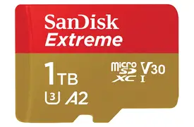 SanDisk Extreme 1 TB microSDXC 190 MB/s UHS-I, C10, U3, V30, A2 + SD Adapter