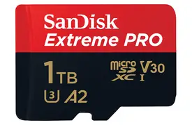 SanDisk Extreme Pro 1 TB 200 MB/s micro SDXC UHS-I, U3, V30, A2, C10+ SD Adapter