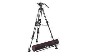 Manfrotto 608 Videokopf Nitrotech mit 645 Stativ Fast Twin Alu