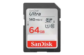 SanDisk 64 GB SDXC-Karte Ultra UHS-I U1 Class10 140 MB/s, Speicherkarte