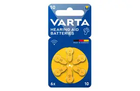 Varta Hearing Aid 10, 6er Blister, Hörgeräte-Batterien