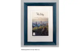 Peter Hadley Nina 18x24 cm ozeanblau, Holzrahmen