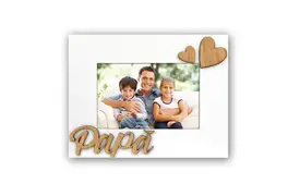 ZEP Papa, 10x15cm Querformat weiß Tischrahmen aus Holz