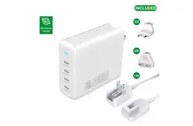 4smarts Ladegerät GaN Flex Pro 200 W 4 USB-C weiß