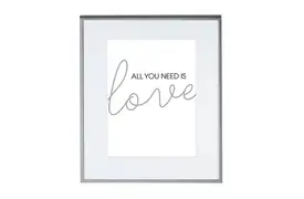 Hama Line silber-glänzend, 13x18 cm, Metall-Portraitrahmen mit Passepartout