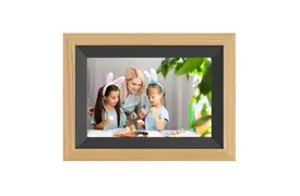 Braun DigiFrame 10B WiFi buche+schwarzes Passepartout, digitaler Bilderrahmen