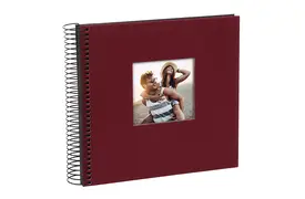 Goldbuch Bella Vista 20x20 cm, 40 schwarze Seiten, bordeaux, Spiralalbum