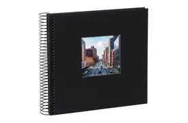 Goldbuch Bella Vista 20x20 cm, 40 schwarze Seiten, schwarz, Spiralalbum