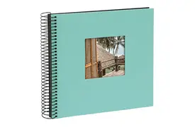 Goldbuch Bella Vista 20x20 cm, 40 schwarze Seiten, aqua, Spiralalbum