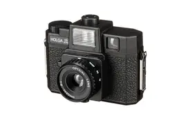 HOLGA 120GCFN black, opt.glas lens+flash Rollfilm-Kamera mit Blitz