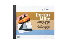 Goldbuch Ersatzblock 29x24 cm, 30 schwarze Seiten für Schraubalben